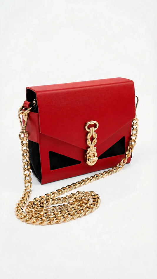 J’ÔTE Designer women’s handbag in genuine leather Red